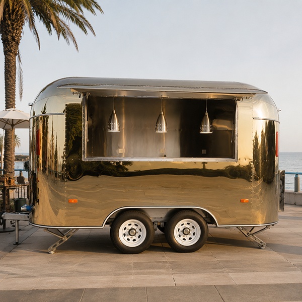 12ft gold mirror airstream food trailer 12ft gold mirror airstream food trailer
